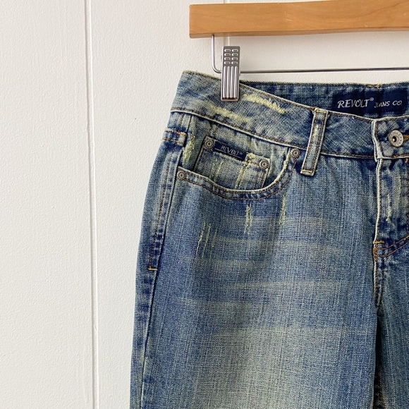 Revolt distressed bootcut jeans, distressed denim, bootcut jeans - Picture 3 of 11